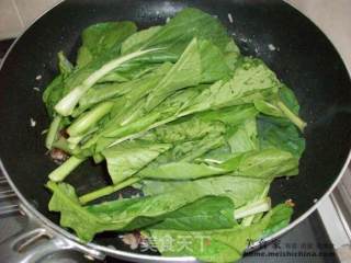 家常菜肴@@菜心炒腊肠的做法步骤：4