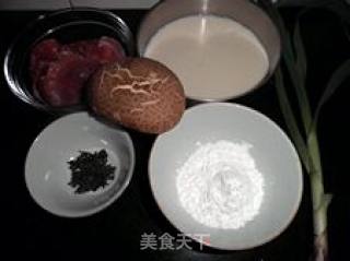 家常开胃羹-----豆腐花菇肉丝羹的做法步骤：4