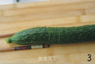 【蓑衣黄瓜】最垂涎欲滴++最清新爽口的做法步骤：4