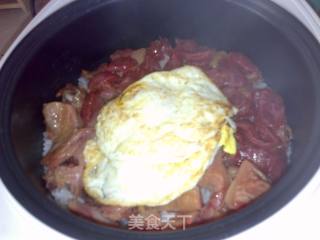 腊味蔬菜煲仔饭的做法步骤：3