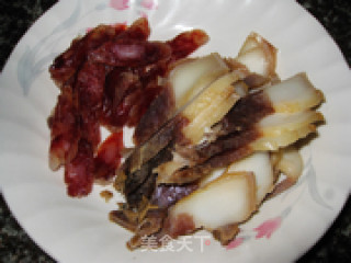 蒜香腊味豌豆的做法步骤：2