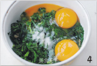【荠菜煎蛋饼】明目益胃——你绝不可错过的鲜美小尤物的做法步骤：4