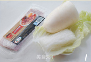 蒜香粉丝蒸培根的做法步骤：2