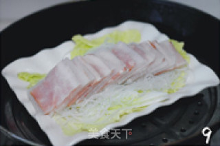 蒜香粉丝蒸培根的做法步骤：2