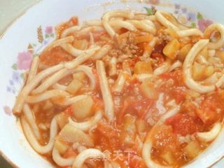 【老桃七厨房】自制——香浓茄汁乌冬面的做法步骤：2
