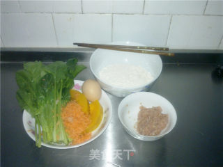 南瓜菠菜饼的做法步骤：2