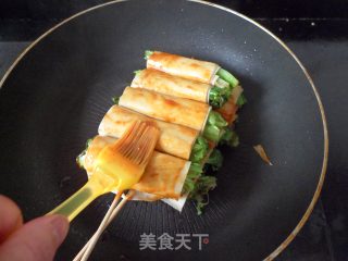 铁板豆皮卷的做法步骤：4