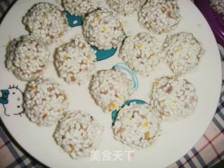 桂花蛋黄粢毛团的做法步骤：2