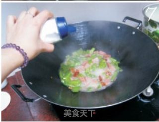火腿炒四季豆的做法步骤：3