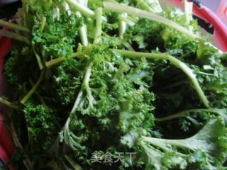 香菇苔菜炒肉的做法步骤：4