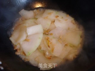 虾米炒冬瓜的做法步骤：2