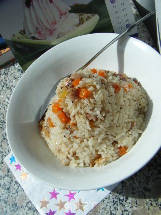 黑胡椒照烧肉丁饭的做法步骤：2