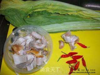 家常菜肴@@芥菜烧肉炒辣的做法步骤：4