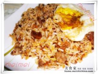 十分钟炒饭十分好吃@@虾酱炒饭的做法步骤：5