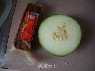 火腿蒸冬瓜的做法步骤：2