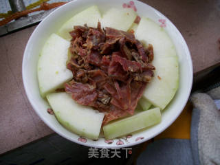 火腿蒸冬瓜的做法步骤：2