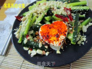 花生碎拌黄瓜豆腐的做法步骤：2