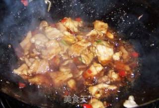 血豆腐肉片炒青蒜的做法步骤：4