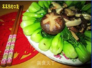 香菇菜芯的做法步骤：2