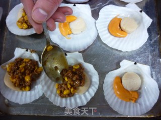 酥皮烤扇贝的做法步骤：2