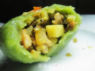 艾草清明果（三种馅料的）的做法步骤：2