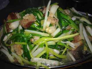 荞菜炒烧肉的做法步骤：3