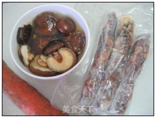 香菇腊肠饭的做法步骤：2
