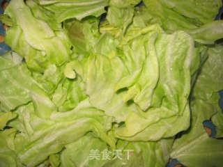 炝炒莲花白的做法步骤：2