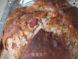 紫甘蓝胡萝卜培根芝士面包的做法步骤：2
