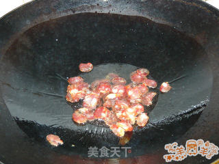 腊肠炒芥蓝菜的做法步骤：2