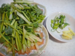 香菜炒鸡胗的做法步骤：2