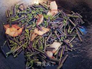 辣炒蕨菜的做法步骤：2