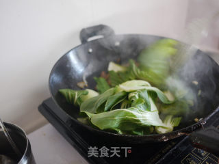 香菇油菜的做法步骤：3