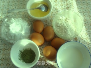 烫面抹茶戚风的做法步骤：2