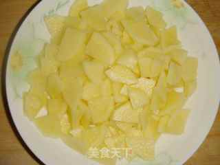 土豆片炒肉的做法步骤：2