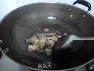 腊肉炒菜心的做法步骤：2