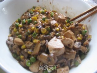 酱烧蘑菇豆腐的做法步骤：2