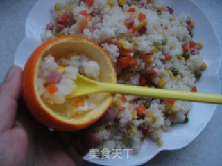 香橙炒饭的做法步骤：2