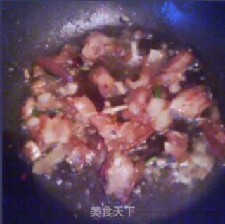 莴笋小炒烧肉片的做法步骤：2