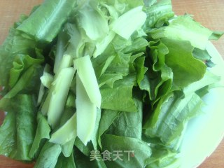 蒜香油麦菜的做法步骤：2
