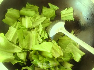 蒜香油麦菜的做法步骤：2