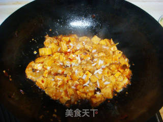 麻辣版虾仁豆腐的做法步骤：2