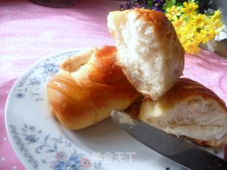 肉肠面包的做法步骤：2