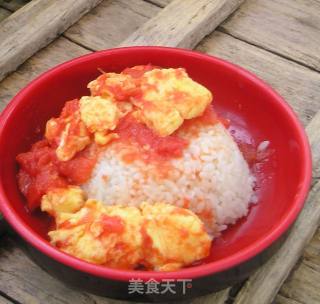 番茄鸡蛋盖饭的做法步骤：2