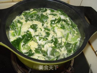 菠菜鸡蛋汤的做法步骤：2