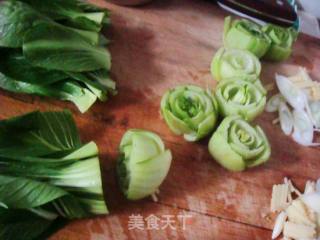 香菇油菜的做法步骤：4