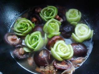香菇油菜的做法步骤：4