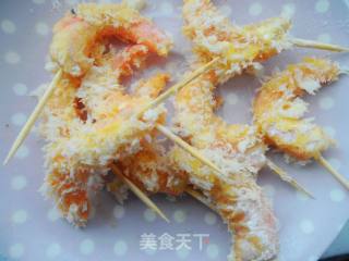 美味的牙签虾排的做法步骤：2