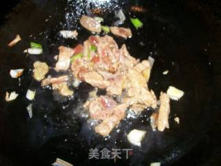 苔菜炒肉的做法步骤：4