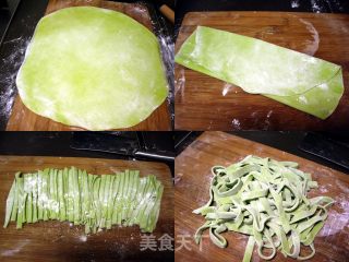 碧绿鸡蛋面的做法步骤：4